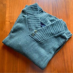 Zara Man Shawl Neck Sweater with Buttons
